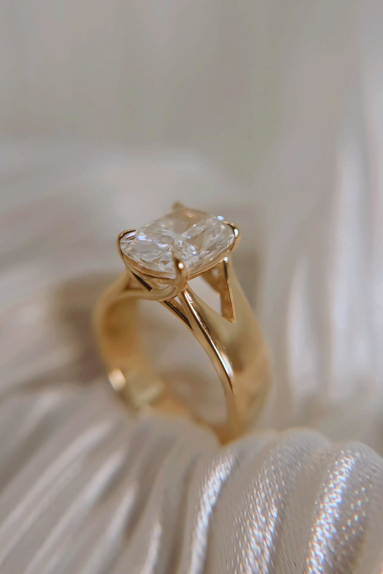 Cushion Cut w/ Split Shank Cathedral