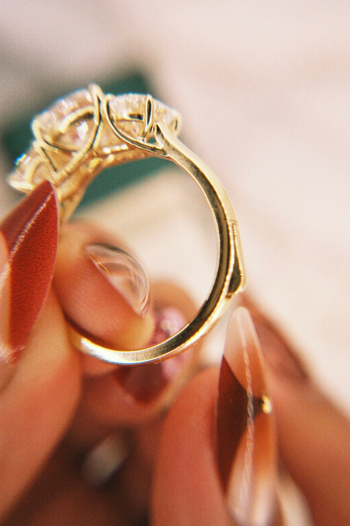3-Stone Hinge Ring