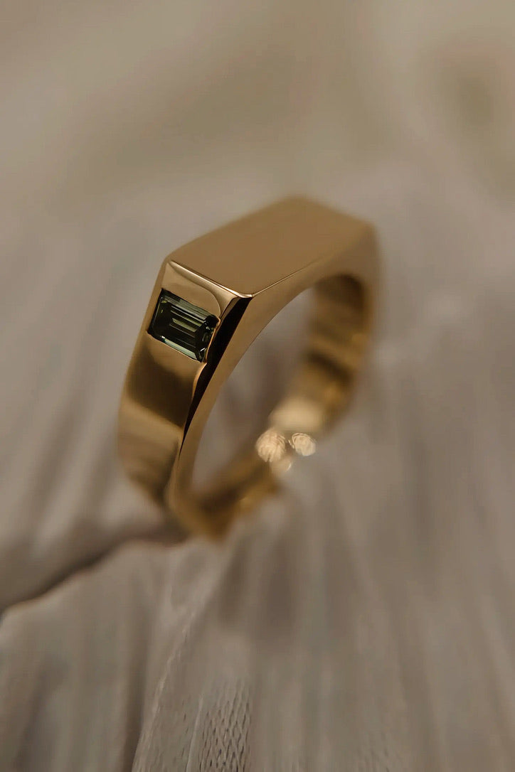 Signet Wedding Band