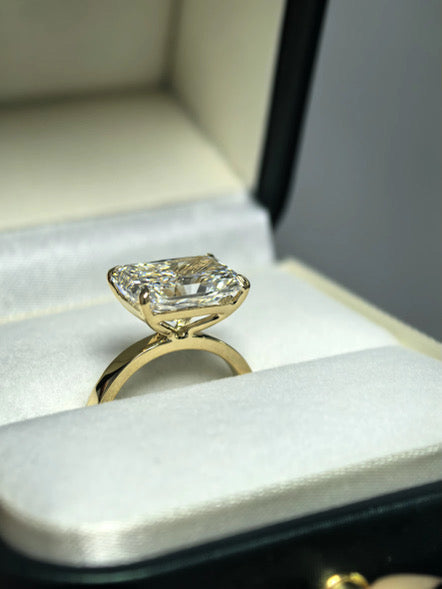 5ct East to West Radiant Cut Engagement Ring